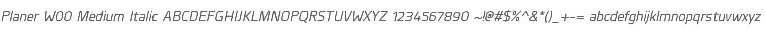 Planer W00 Medium Italic