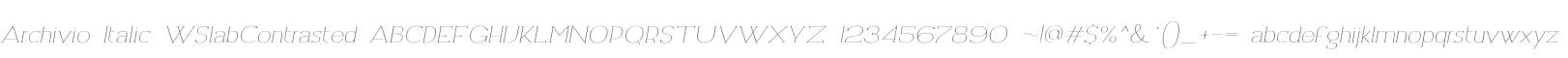 Archivio Italic WSlabContrasted
