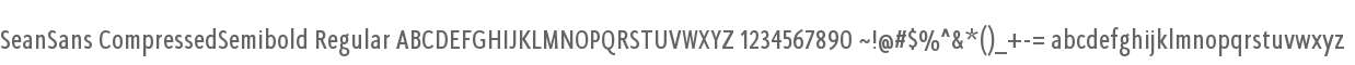 SeanSans CompressedSemibold Regular