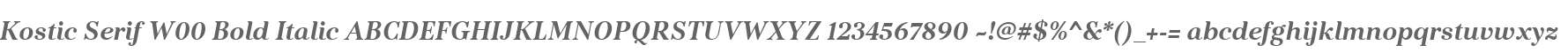 Kostic Serif W00 Bold Italic