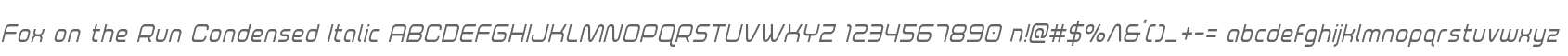 Fox on the Run Condensed Italic