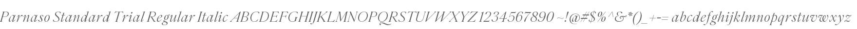 Parnaso Standard Trial Italic