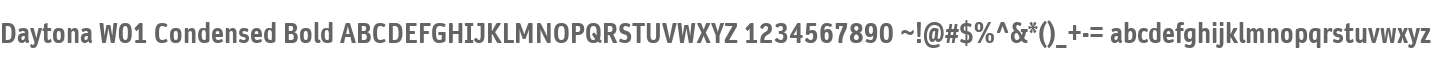Daytona W01 Condensed Bold
