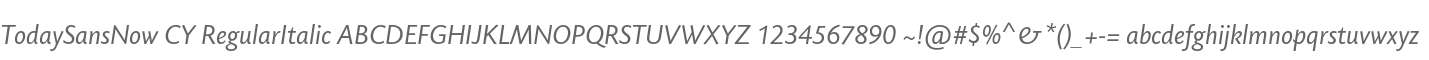 TodaySansNow CY RegularItalic