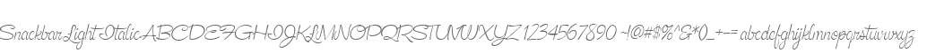 Snackbar Light Italic