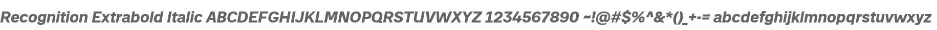 Recognition Extrabold Italic