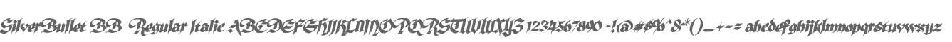 SilverBullet BB  Regular Italic