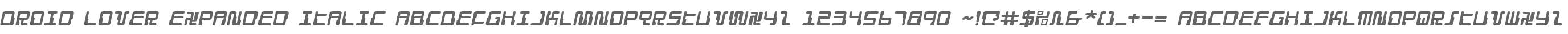 Droid Lover Expanded Italic