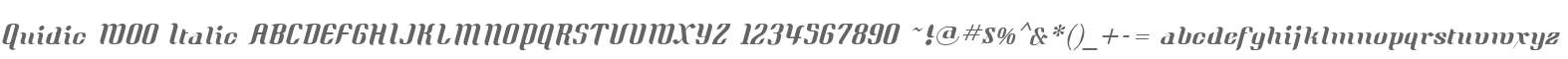 Quidic W00 Italic