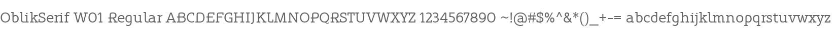 OblikSerif W01 Regular