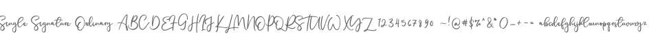 Single Signature Ordinary
