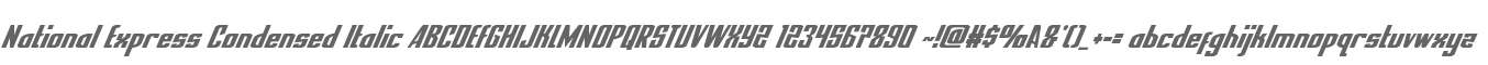 National Express Condensed Italic