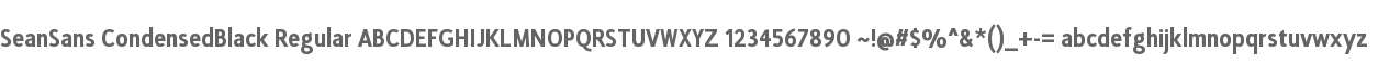 SeanSans CondensedBlack Regular
