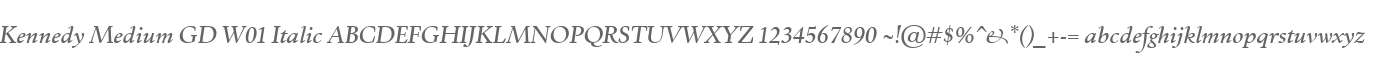 Kennedy Medium GD W01 Italic