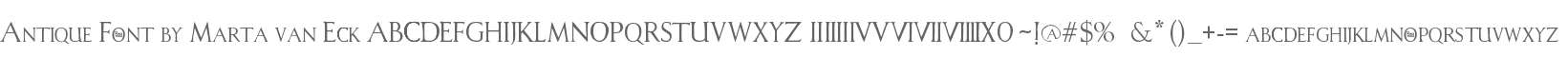 Antique Font by Marta van Eck