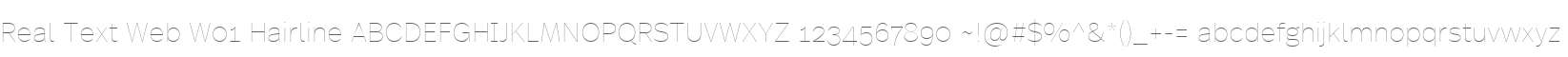 Real Text Web W01 Hairline