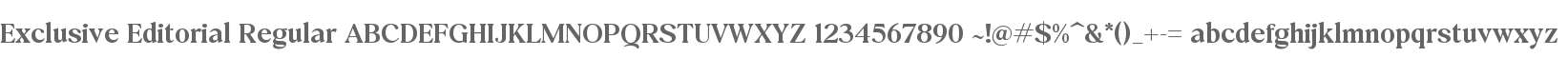 Exclusive Editorial