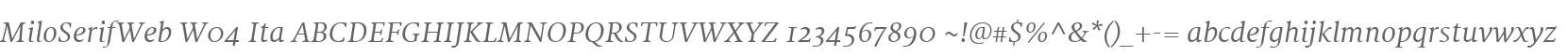 MiloSerifWeb W04 Ita