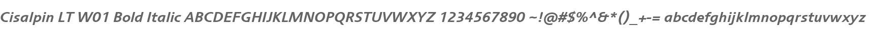 Cisalpin LT W01 Bold Italic