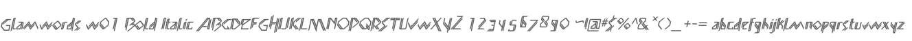 Glamwords W01 Bold Italic