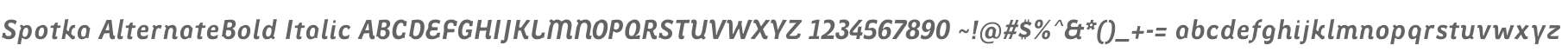 Spotka AlternateBold Italic