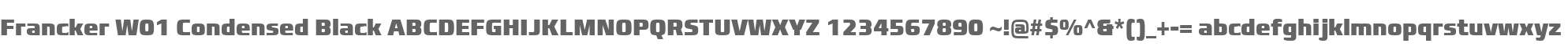 Francker W01 Condensed Black
