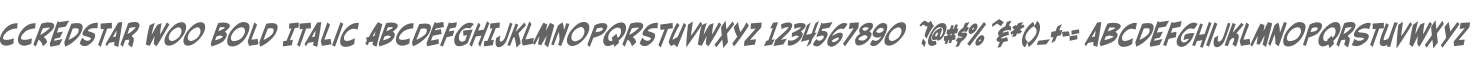 CCRedStar W00 Bold Italic