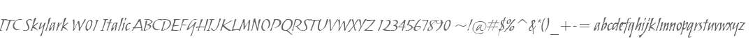 ITC Skylark W01 Italic