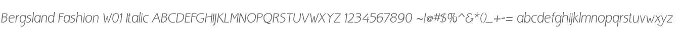 Bergsland Fashion W01 Italic