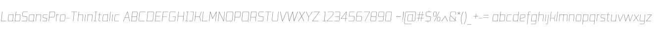 LabSansPro-ThinItalic