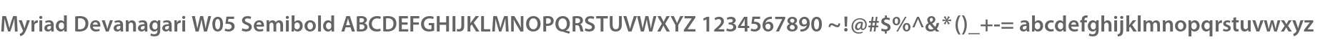Myriad Devanagari W05 Semibold