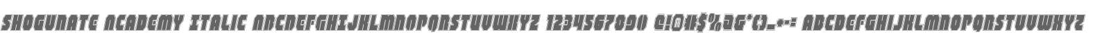 Shogunate Academy Italic