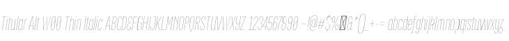 Titular Alt W00 Thin Italic