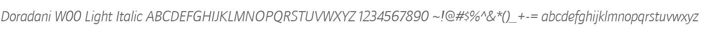 Doradani W00 Light Italic