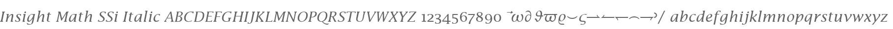 Insight Math SSi Italic