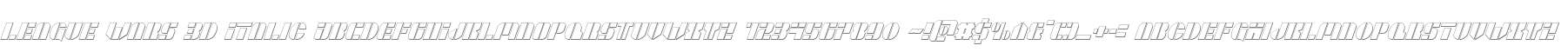 League Wars 3D Italic