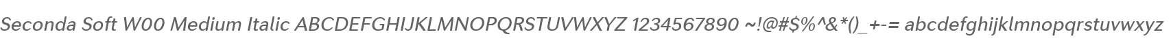 Seconda Soft W00 Medium Italic