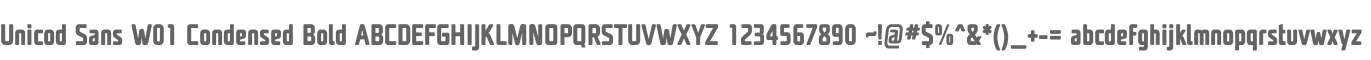 Unicod Sans W01 Condensed Bold