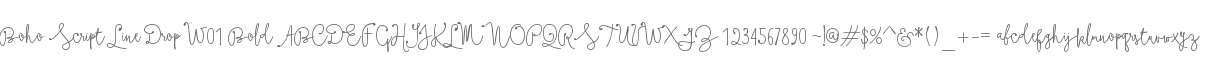 Boho Script Line Drop W01 Bold