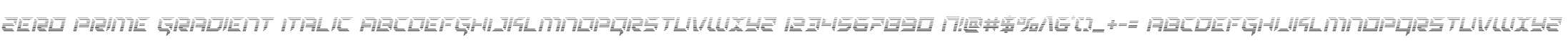 Zero Prime Gradient Italic