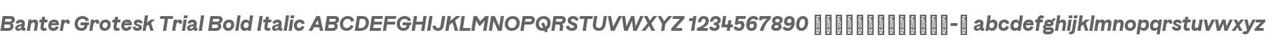 Banter Grotesk Trial Bold