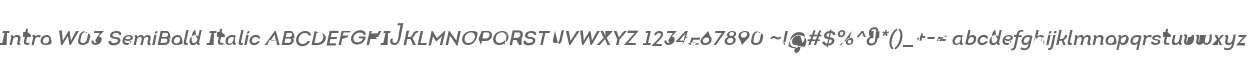 Intro W03 SemiBold Italic