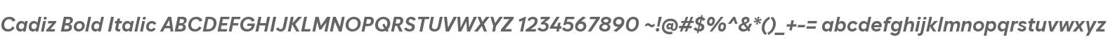 Cadiz Bold Italic