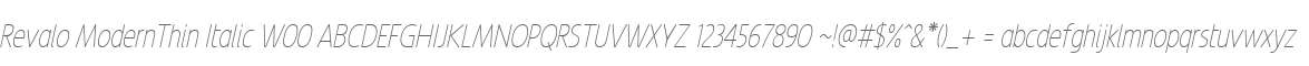 Revalo ModernThin Italic W00