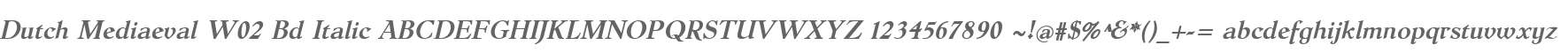 Dutch Mediaeval W02 Bd Italic