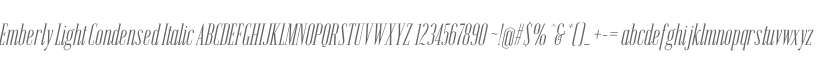 Emberly Light Condensed Italic