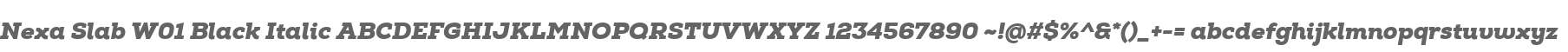 Nexa Slab W01 Black Italic