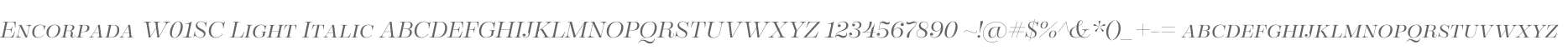 Encorpada W01SC Light Italic