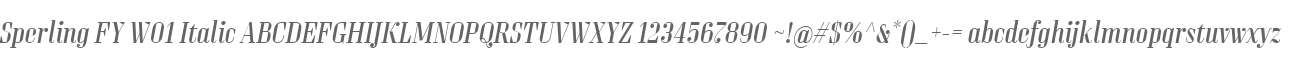 Sperling FY W01 Italic