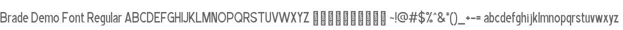 Brade Demo Font